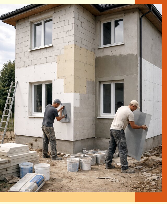 Утепление дома из газобетона в Светлограде от 4266 руб./м² — заказать у ТепломастерСвт